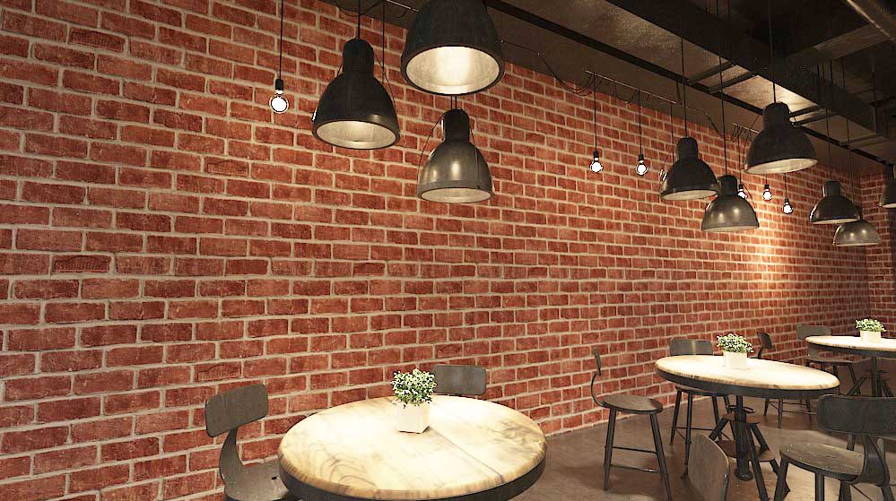 Giấy dán tường giả gạch