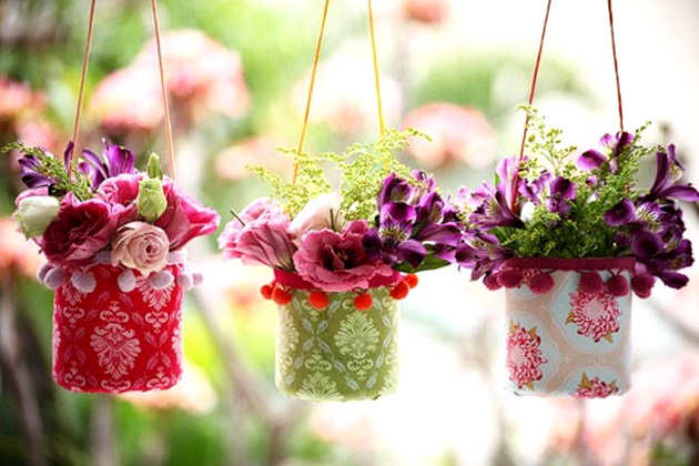 Giỏ hoa handmade